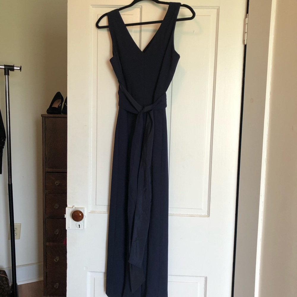 J. Crew Wrap Tie Sleeveless Jumpsuit size 6 Navy